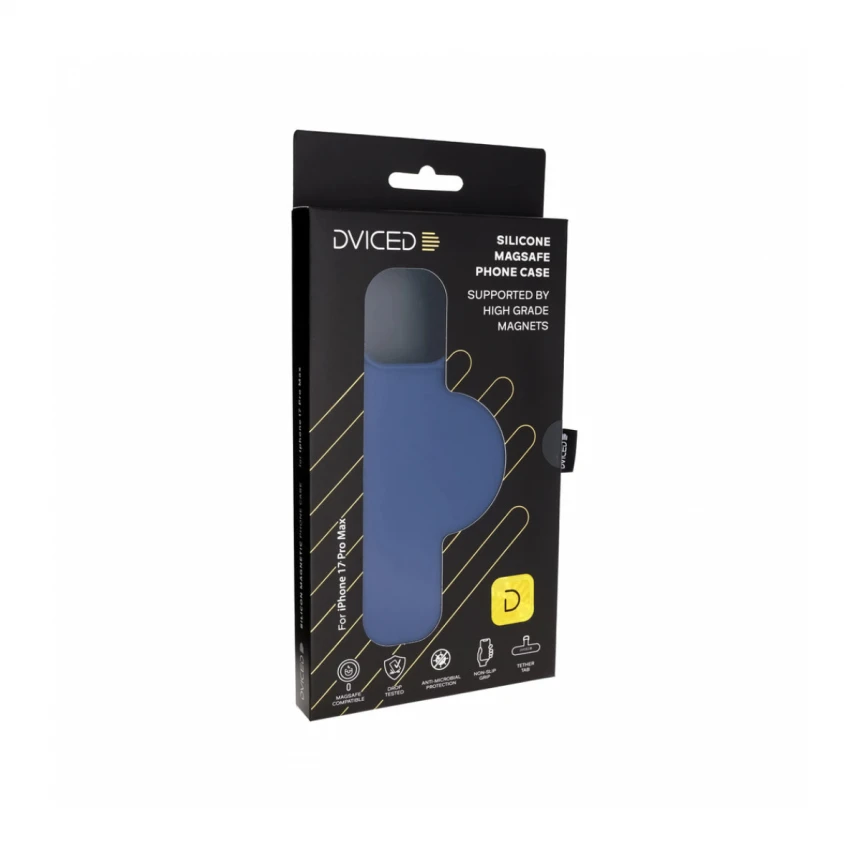 Dviced Silikonska MagSafe maska iPhone 17 Pro Max, plava