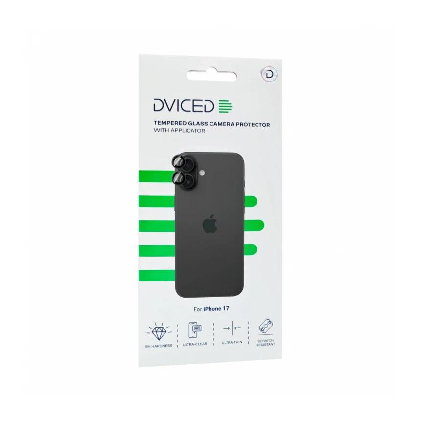 Dviced Zaštitno zaštitno kaljeno staklo za kameru iPhone 17 sa aplikatorom