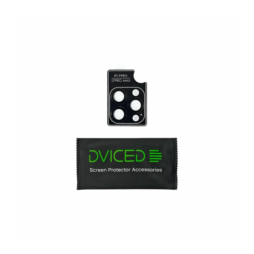 Dviced Zaštitno zaštitno kaljeno staklo za kameru iPhone 17 Pro/17 Pro Max sa aplikatorom