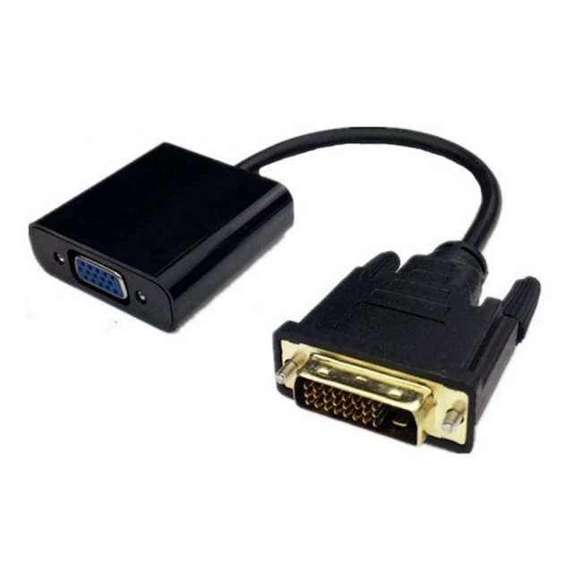 E-GREEN Adapter DVI-D (M) - VGA (F) crni 