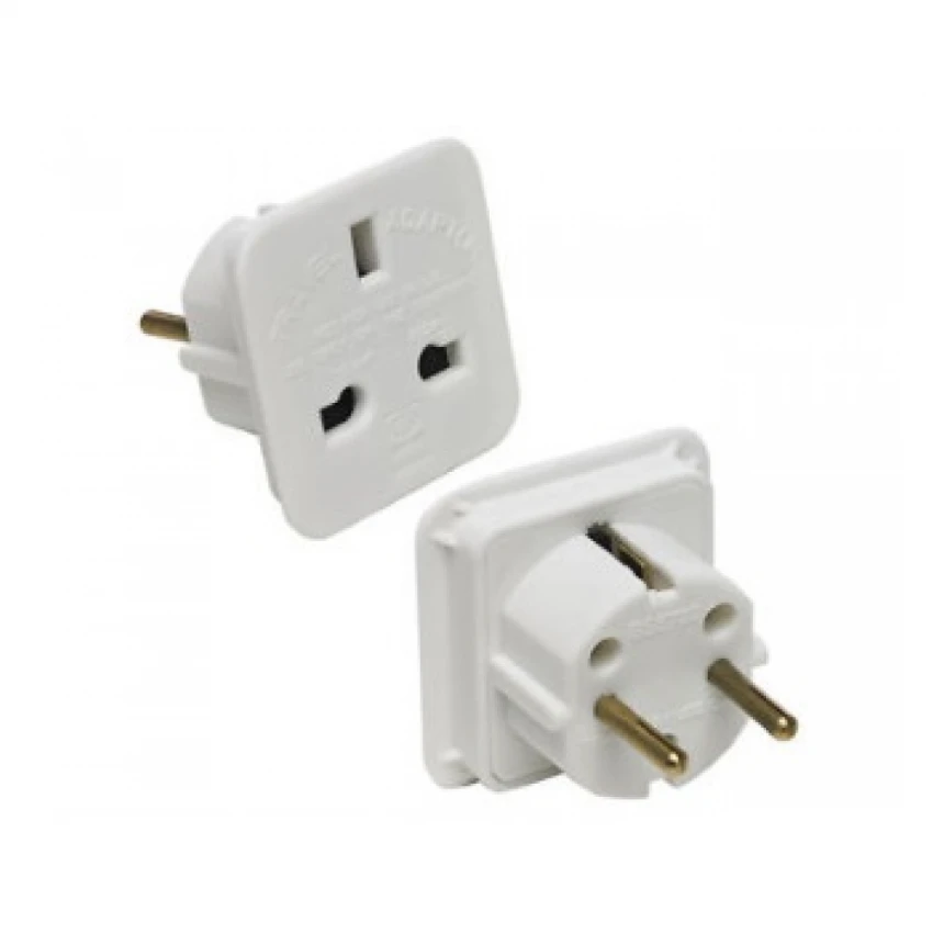 E-GREEN Adapter Euro utikač - UK utičnica bela 