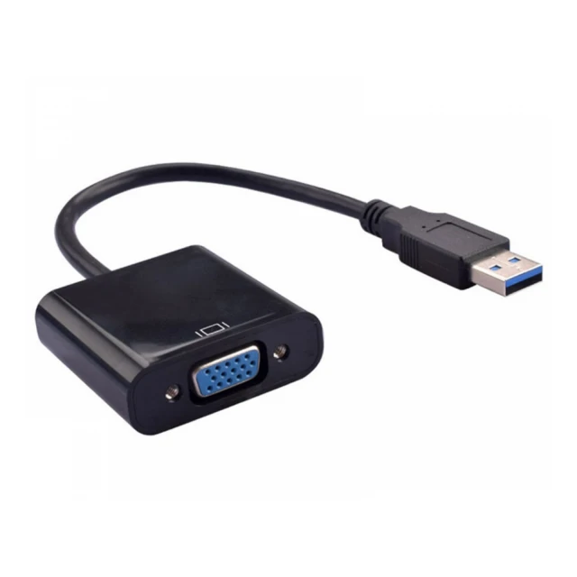 E-GREEN Adapter USB 3.0 (M) - VGA (F) crni 