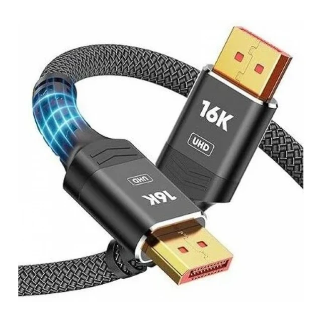 E-Green Kabl DisplayPort 2.1 M/M 16K/80Hz 2m, crni