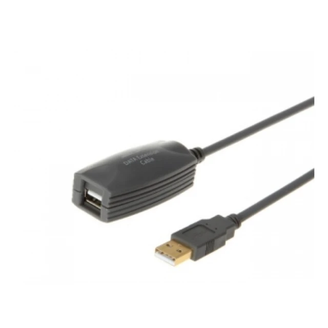 E-GREEN Kabl sa pojačivačem USB A - USB A M/F 5m crni 