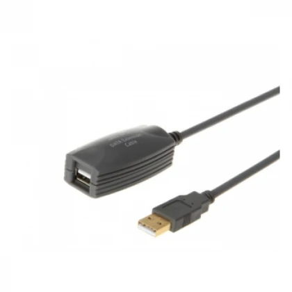 E-GREEN Kabl sa pojačivačem USB A - USB A M/F 5m crni 