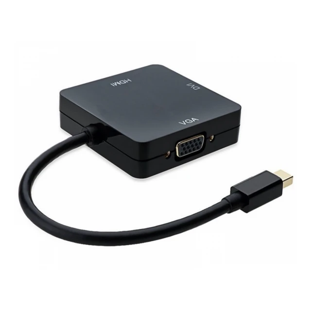 E-GREEN Mini DisplayPort - HDMI + DVI-I Dual Link + VGA D-Sub crni 