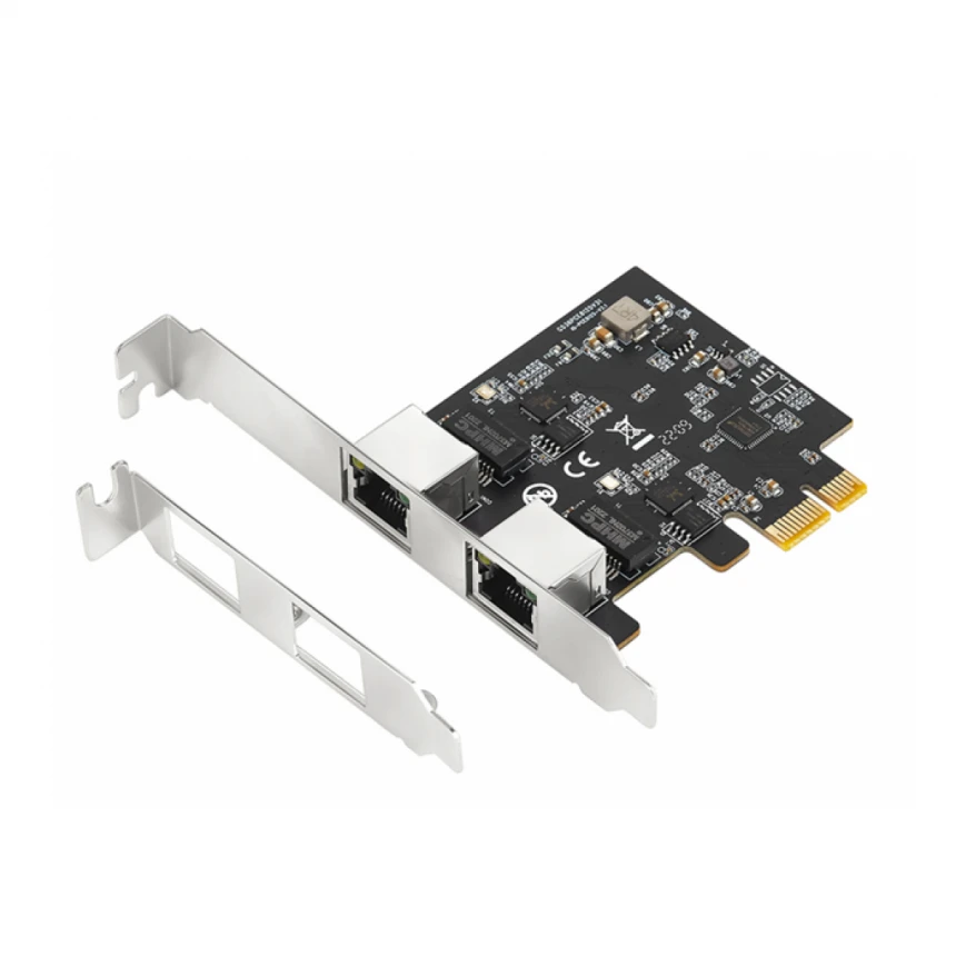 E-GREEN PCI-Express kontroler 2-port 2.5 Gigabit Ethernet (Realtek 8125B) 