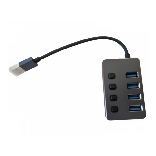 E-GREEN USB 3.0 - HUB Superbrzi 4port USB 3.0 sa prekidacima 