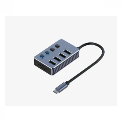 E-GREEN USB 3.1 tip C - HUB Superbrzi 4port USB 3.0 sa prekidacima 