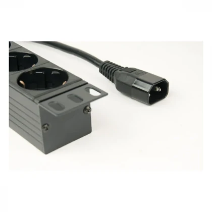 EG-PDU-014-C14 Gembird C14 Produzni kabl sa zastitom 8 uticnica 10A, PDU 1U 3M