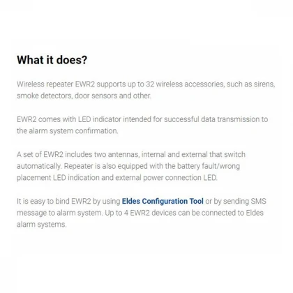 ELDES EWR2 Bez.ripiter signala 