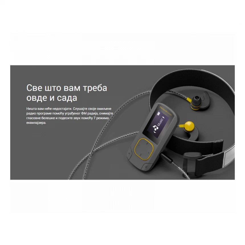 ENERGY SISTEM MP3 16GB Clip Bluetooth Sport Amber player žuti 