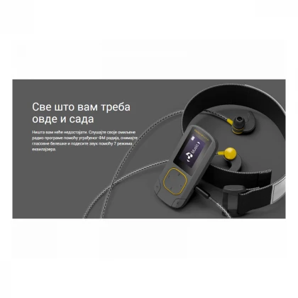 ENERGY SISTEM MP3 16GB Clip Bluetooth Sport Amber player žuti 