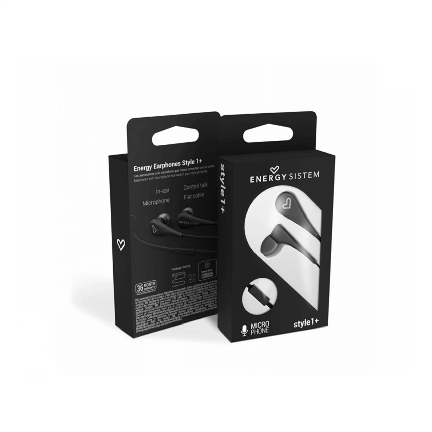 ENERGY SISTEM Style 1+ Black bubice sa mikrofonom crne