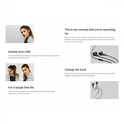 ENERGY SISTEM Style 1+ Black bubice sa mikrofonom crne 