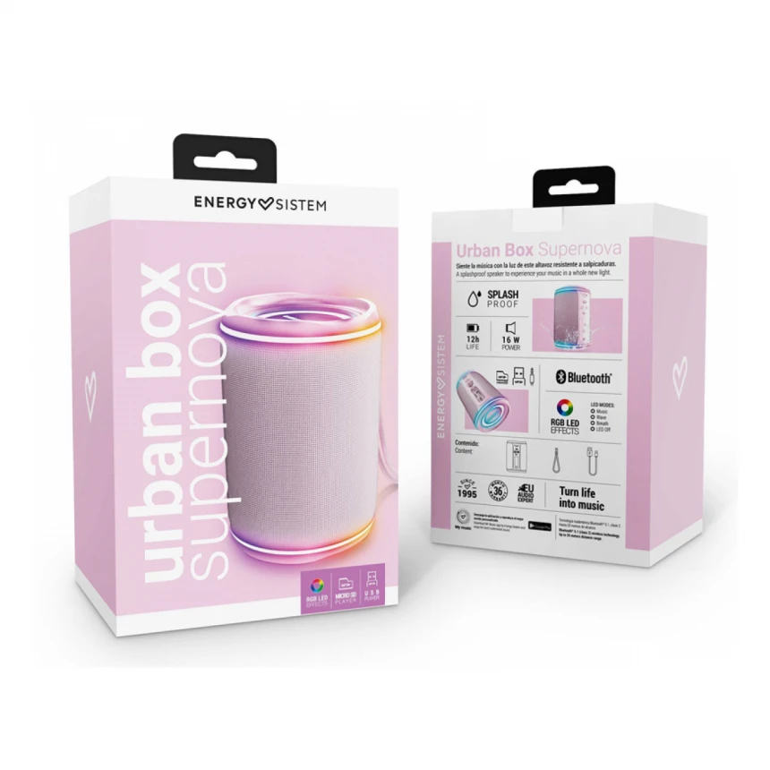 ENERGY SISTEM Urban Box Pink Supernova portable zvučnik roze 