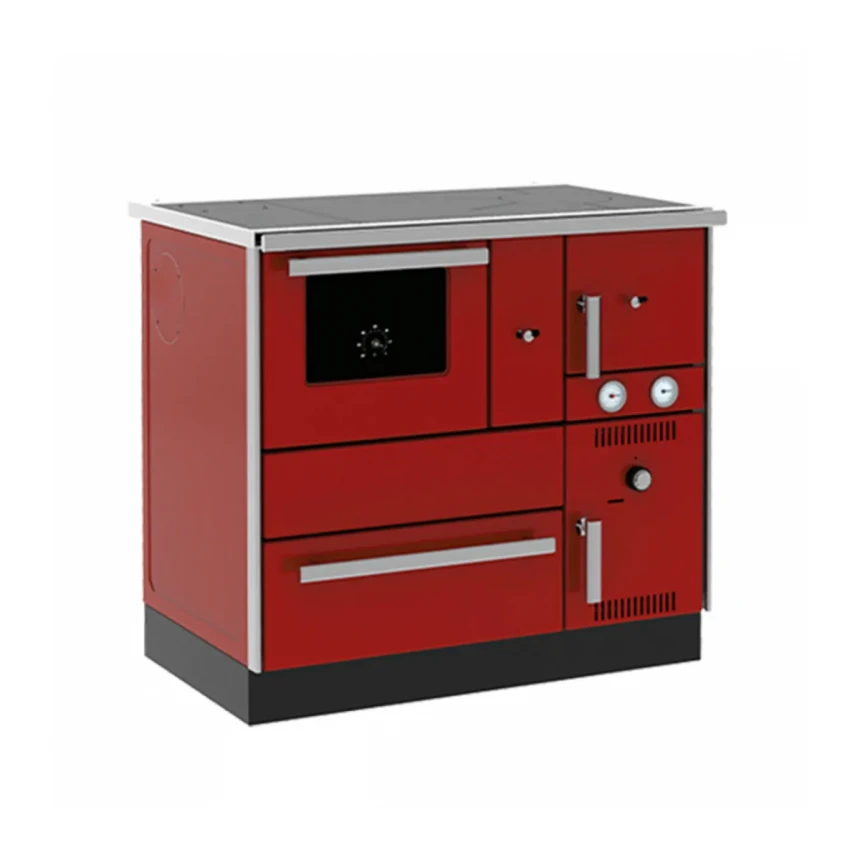 Etažni šporet Alfa Plam TERM 27 NR crveni, levi ECO