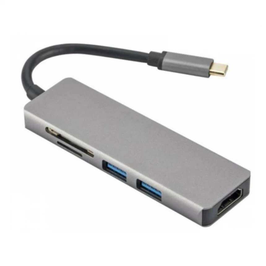 FAST ASIA Adapter-konvertor TIP C na HDMI+2xUSB 3.0+SD/Micro SD 