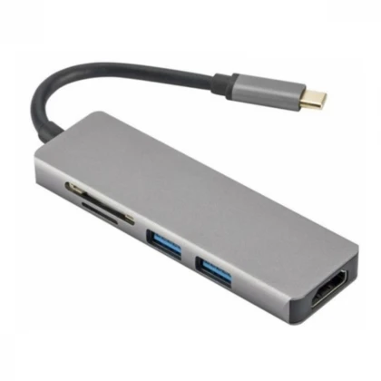 FAST ASIA Adapter-konvertor TIP C na HDMI+2xUSB 3.0+SD/Micro SD 