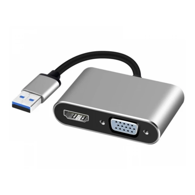 FAST ASIA Adapter-konvertor USB 3.0 na HDMI+VGA 