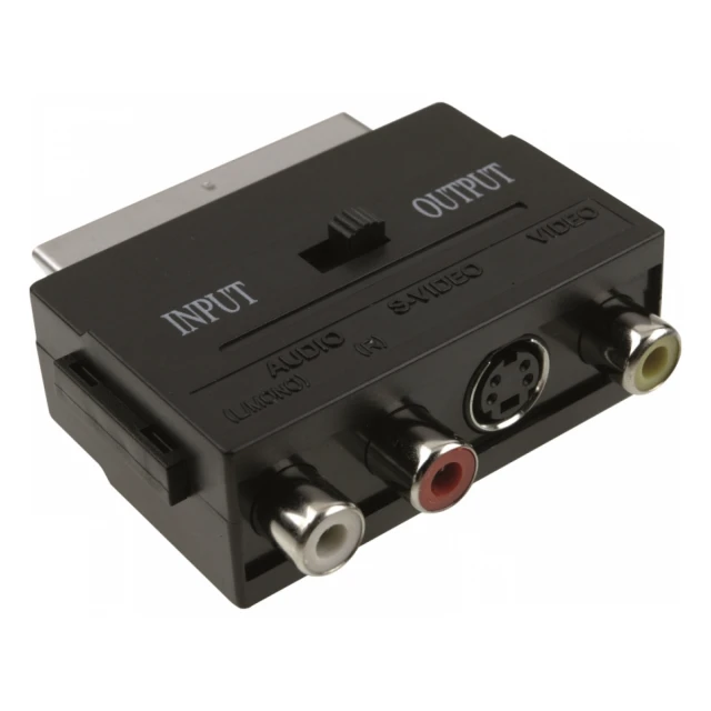 FAST ASIA Adapter Scart - 3xRCA + S-Video crni 