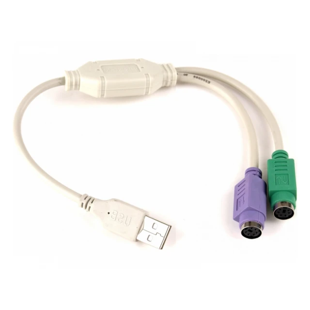 FAST ASIA Adapter USB (M) - 2xPS/2 za miša i tastaturu (F) beli 