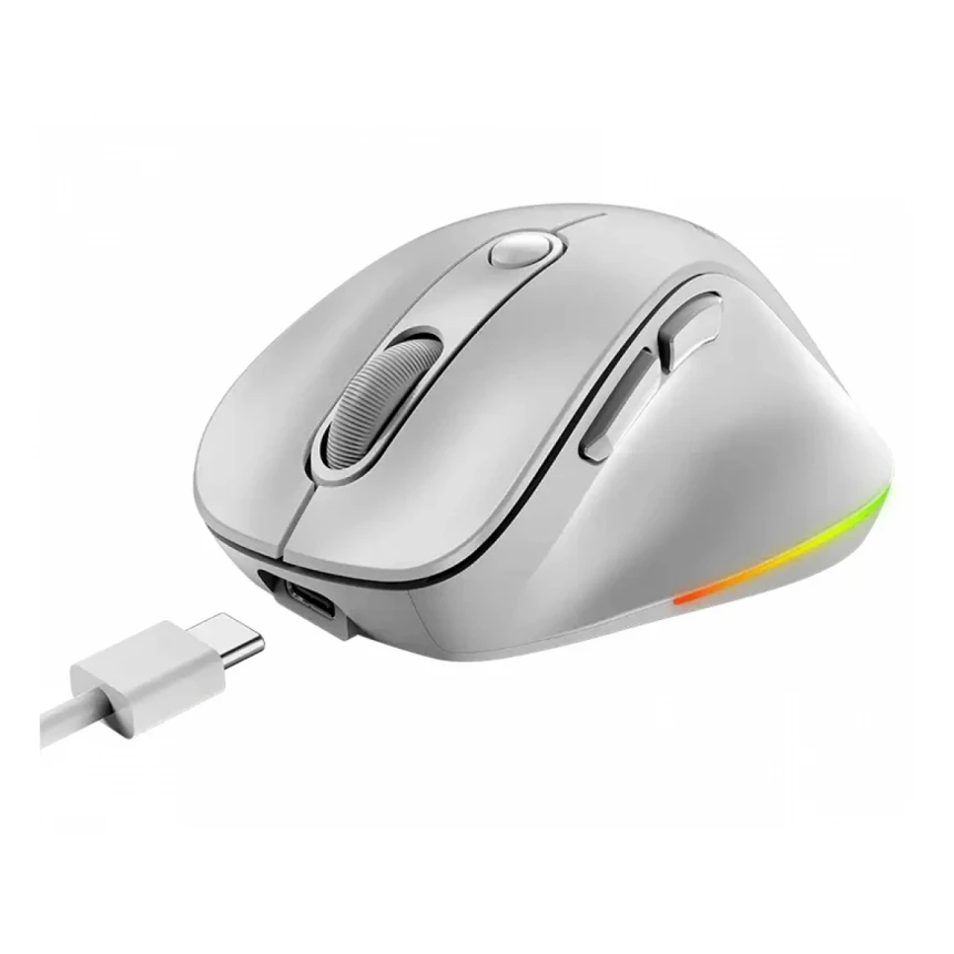 GENIUS Ergo 9000S Pro Pearl White USB Bežični Pine Wood miš 