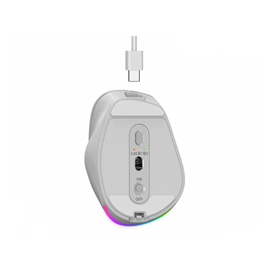 GENIUS Ergo 9000S Pro Pearl White USB Bežični Pine Wood miš 