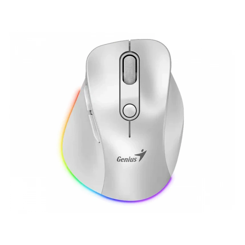 GENIUS Ergo 9000S Pro Pearl White USB Bežični Pine Wood miš 