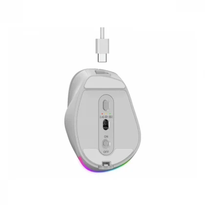 GENIUS Ergo 9000S Pro Pearl White USB Bežični Pine Wood miš 