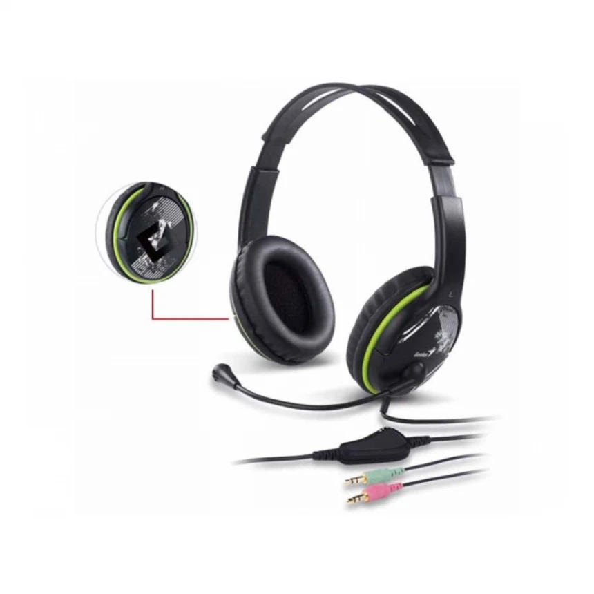 GENIUS HS-400A Green slušalice sa mikrofonom 