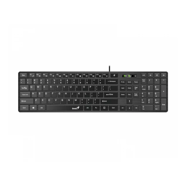 GENIUS SlimStar 126 USB US crna tastatura 