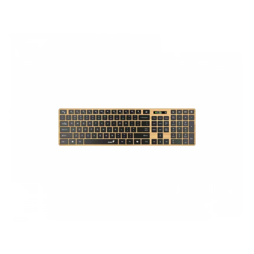 GENIUS SlimStar 7250BT, AI, Pine Wood US wireless tastatura 