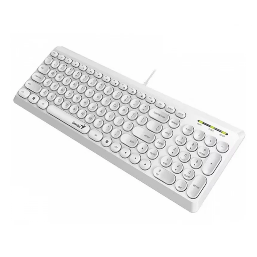 GENIUS Slimstar Q200 USB YU bela tastatura 