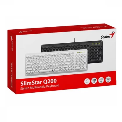 GENIUS Slimstar Q200 USB YU bela tastatura 