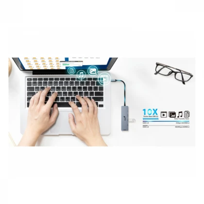 GENIUS UH-500 5-in-1 USB Hub srebrni 