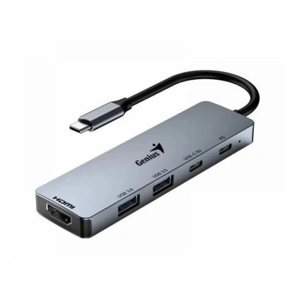 GENIUS UH-500 5-in-1 USB Hub srebrni 