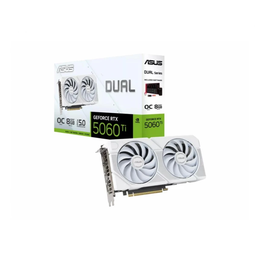 Graficka karta ASUS DUAL-RTX5060TI-O8G-WHITE NVD/8GB/GDDR7/128bit/bela