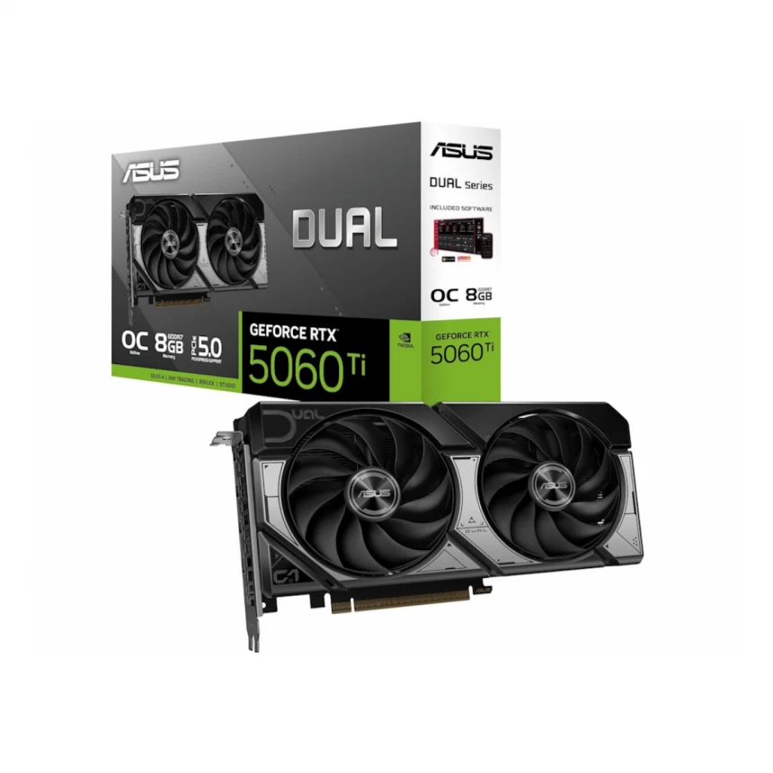 Graficka karta ASUS DUAL-RTX5060TI-O8G NVD/8GB/GDDR7/128bit/crna