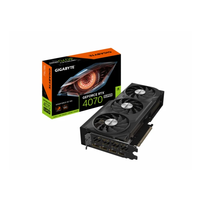 Grafička karta GIGABYTE GV-N4070SUPERWINDFORCE3OC-12GD NVD/12GB/GDDR6X/192bit/crna