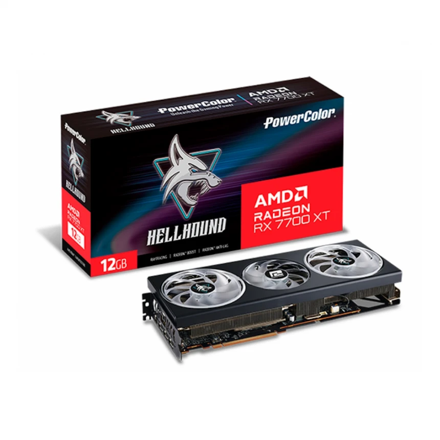 Grafička karta POWER COLOR Hellhound RX 7700 XT AMD/12GB/GDDR6/192bit/crna