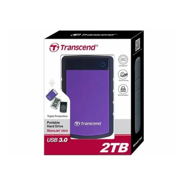 Hard disk TRANSCEND TS2TSJ25H3P eksterni/2TB/2.5"/USB 3.0/ljubicasta