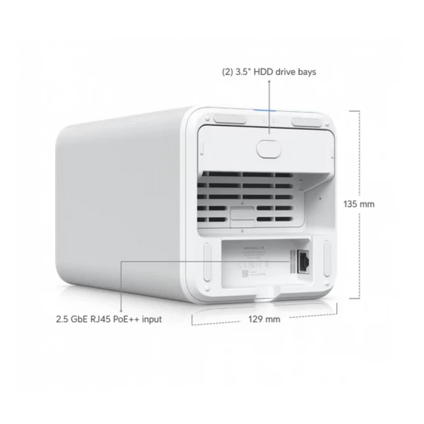 HDD NAS Storage Ubiquiti UniFi UNAS 2-Bay White