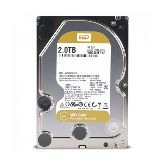 HDD WD 2TB 7200rpm 128MB WD2005FBYZ Gold