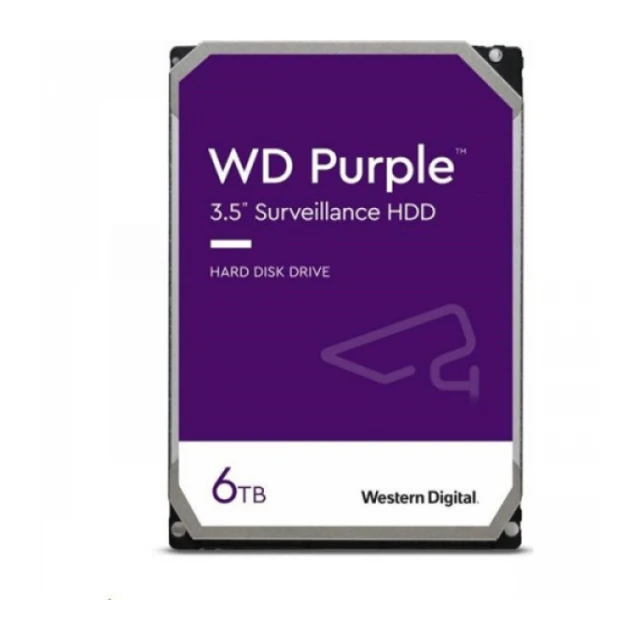 HDD WD 6TB CMR SATA3 WD64PURZ 256MB Purple
