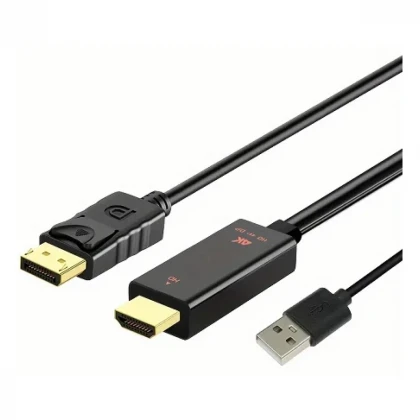 HDMI M. na Displayport M. Kabl 1.8m Kettz H2DP-K180 4K 60Hz