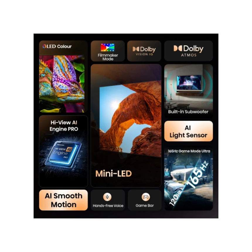 HISENSE 100 inča 100U7Q Mini-LED 4K UHD Smart TV 