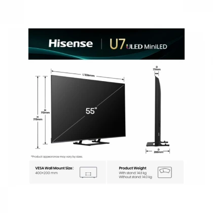 HISENSE 55 inča 55U7Q ULED Mini-LED 4K UHD Smart TV 