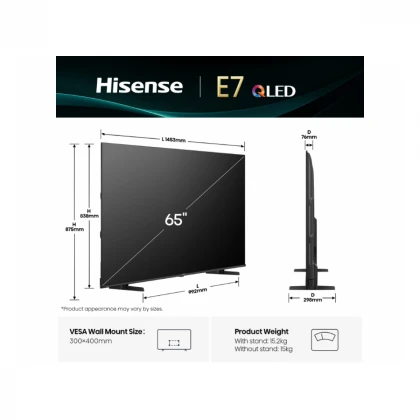 HISENSE 65 inča 65E7Q QLED 4K UHD Smart TV 