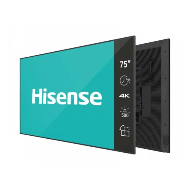 HISENSE 75 inča 75DM66D 4K UHD 500 nita Digital Signage Display - 24/7 Operation 